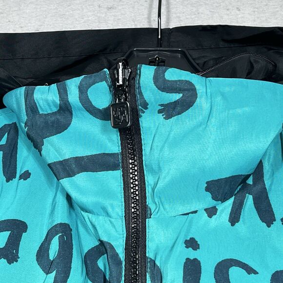 Vintage Mycra Pac Now Raincoat Jacket Adult 1 S/M Green Blck City Reversible - Picture 2 of 11